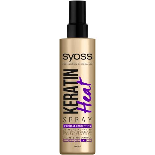 Syoss Keratin Heat Protection Hair Spray Μαλλιών για Προστασία από τη Θερμότητα & Μείωση του Φριζαρίσματος 200ml